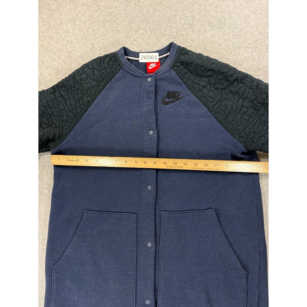 Nike Performance Stitched Logo Fleece Button Up Jacket (Women's Medium)‎ Blue - Picture 7 of 13